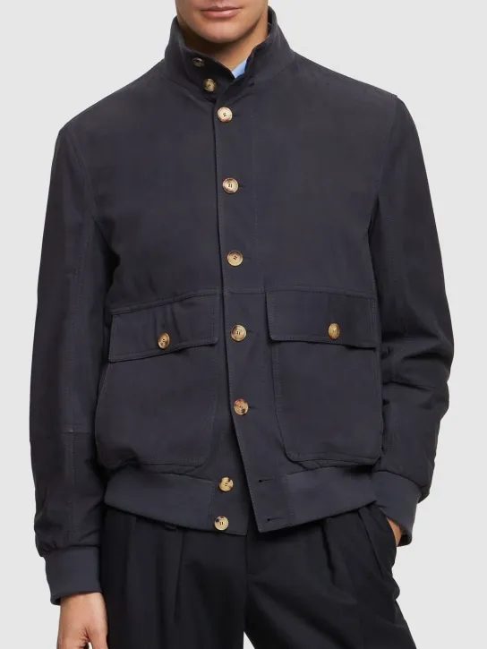 Brunello Cucinelli   Suede bomber jacket 