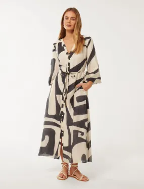 Brynn Waist Tie Midi Dress