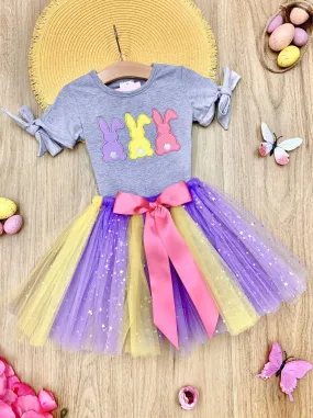 Bunny Tails Sparkly Tutu Skirt Set