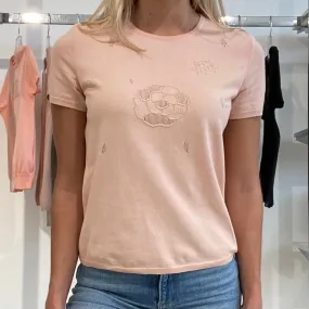 Chanel Peach Knit Top