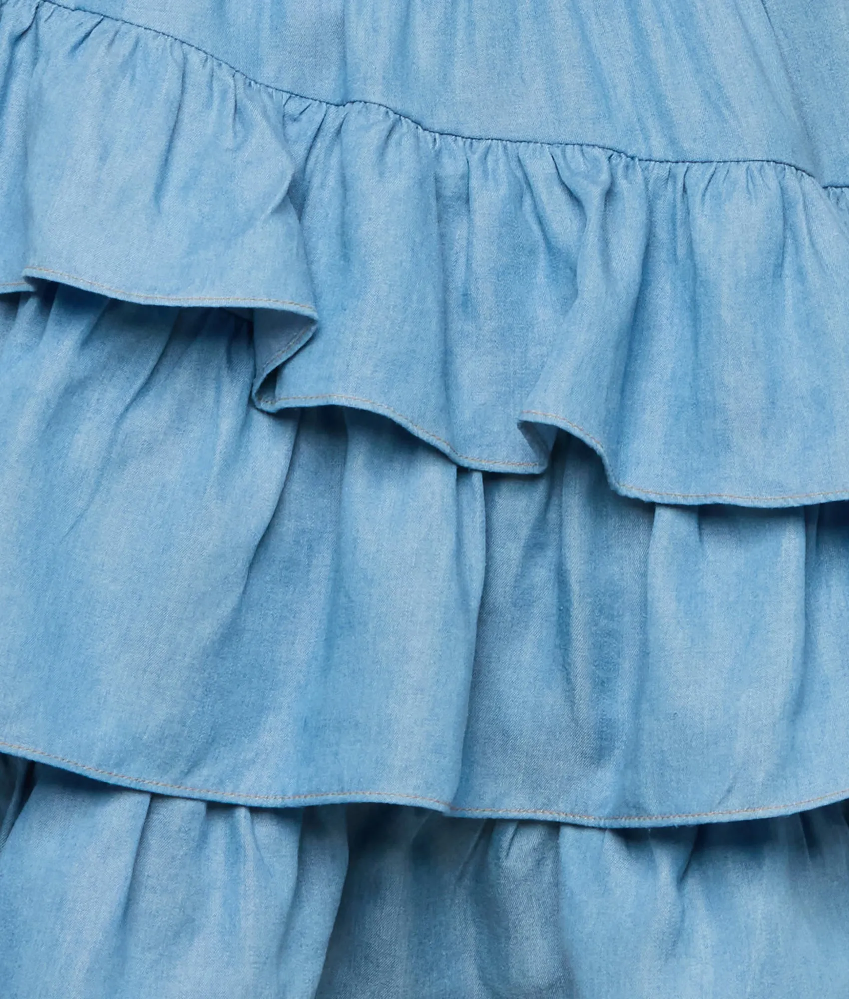 Cora Diagonal Ruffle Skirt :: Blue