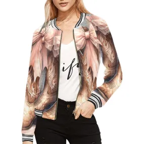 Country and Western Coquette Boots Bomber Jacket for Women