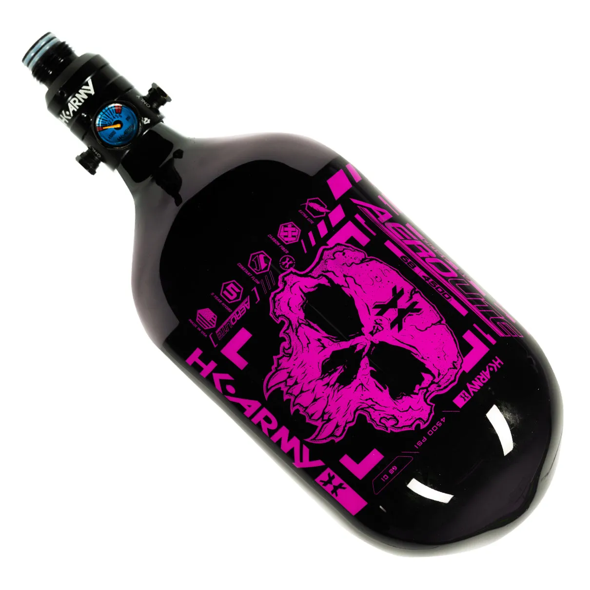 Doom - "EXTRA LITE" Tank w/ V2 Pro Reg - 68ci / 4500psi  - Black/ Neon Pink