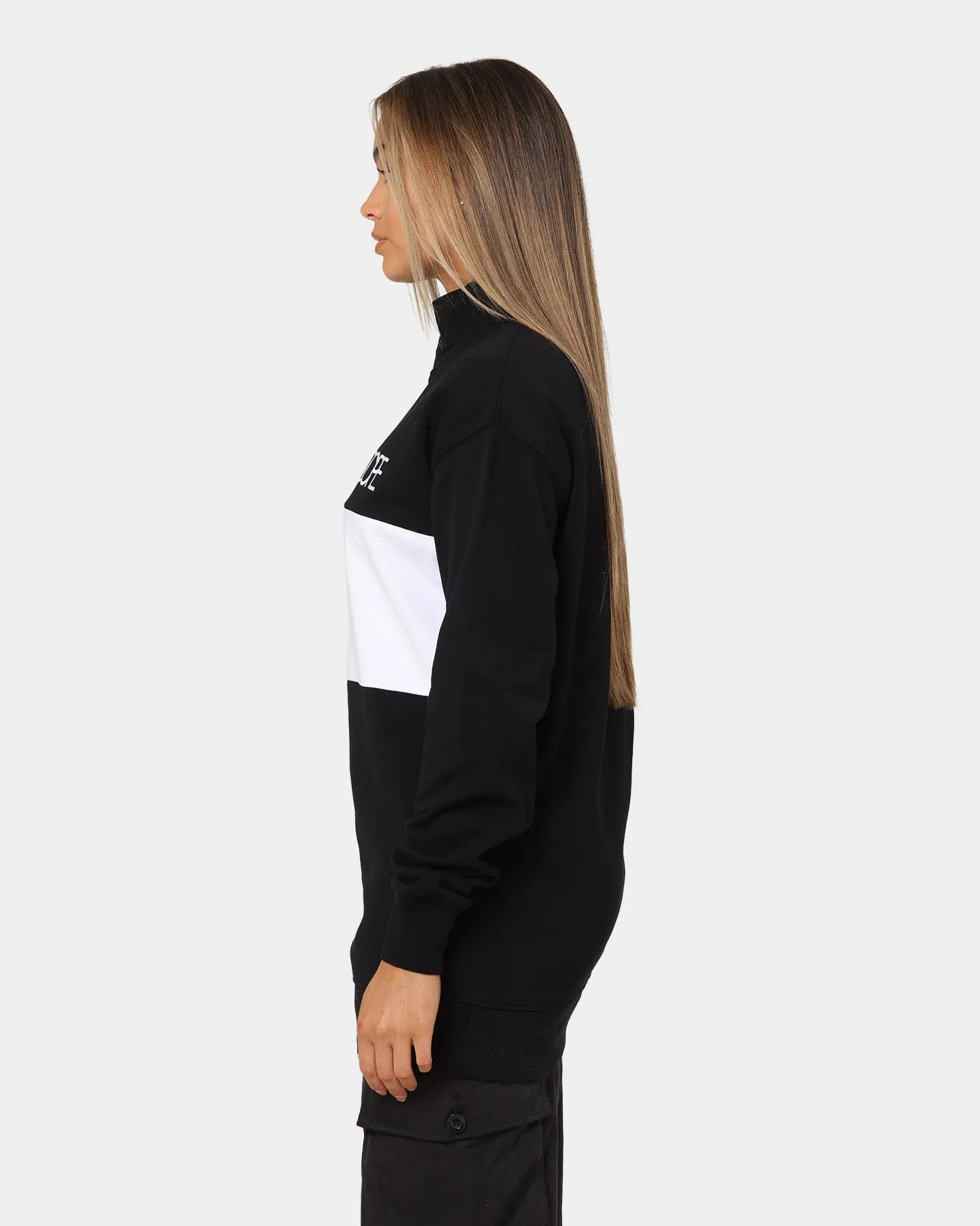 DOPE Panel Zip Crewneck Black/White