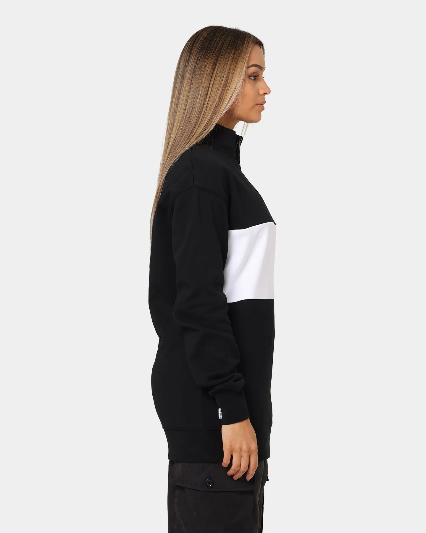 DOPE Panel Zip Crewneck Black/White