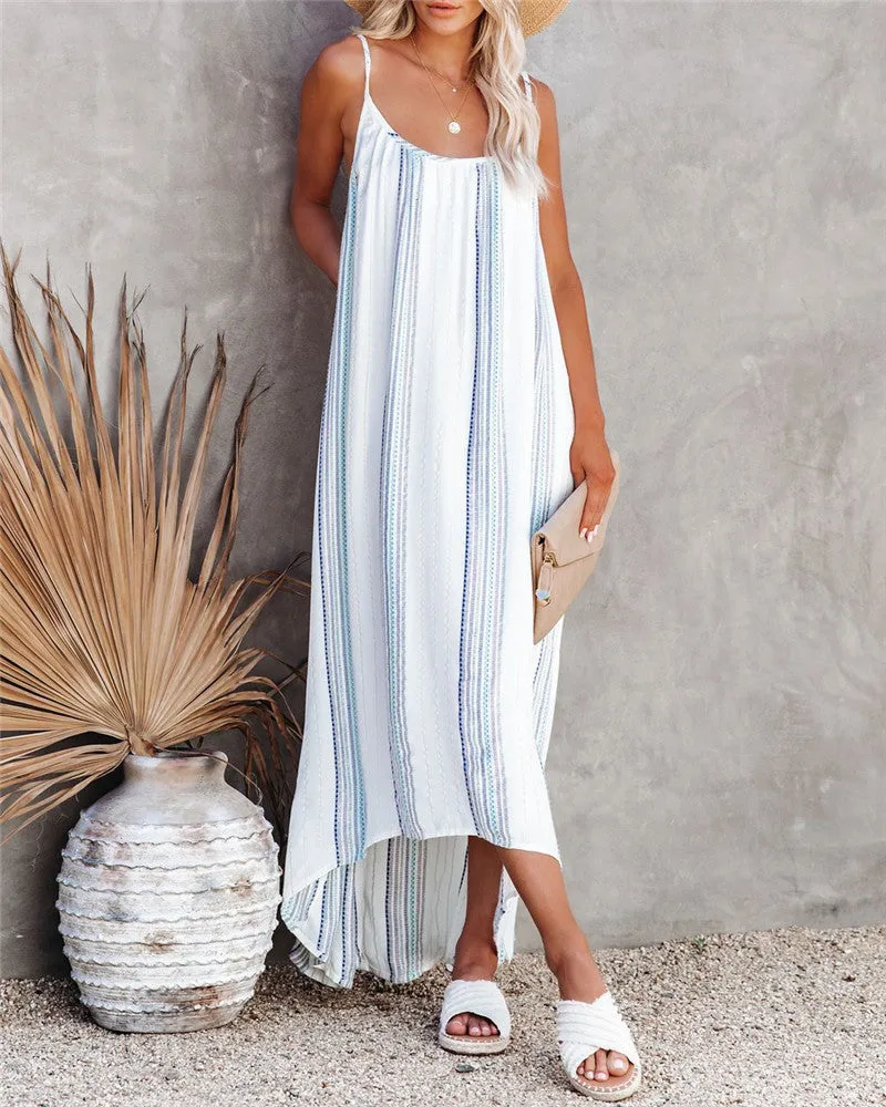 El Cerrito Tiered Tassel Tie Maxi Dress