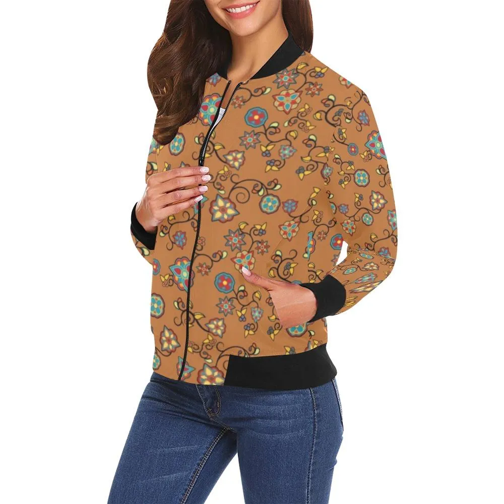 Fire Bloom Light Bomber Jacket for Women