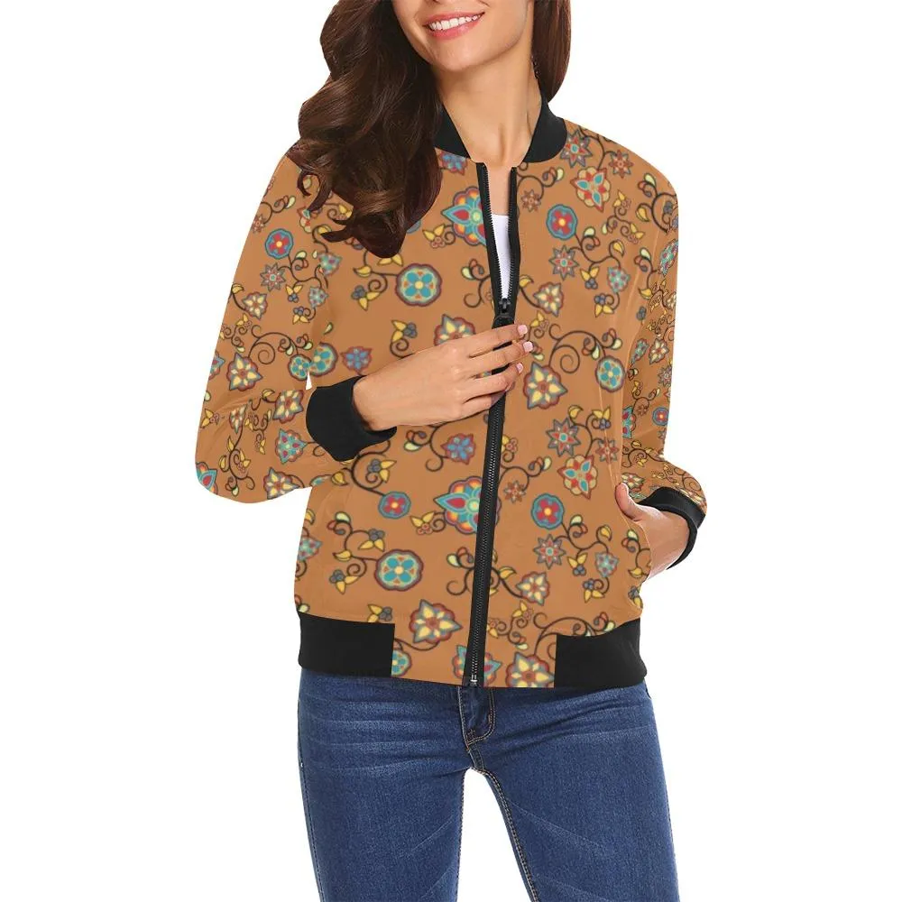 Fire Bloom Light Bomber Jacket for Women