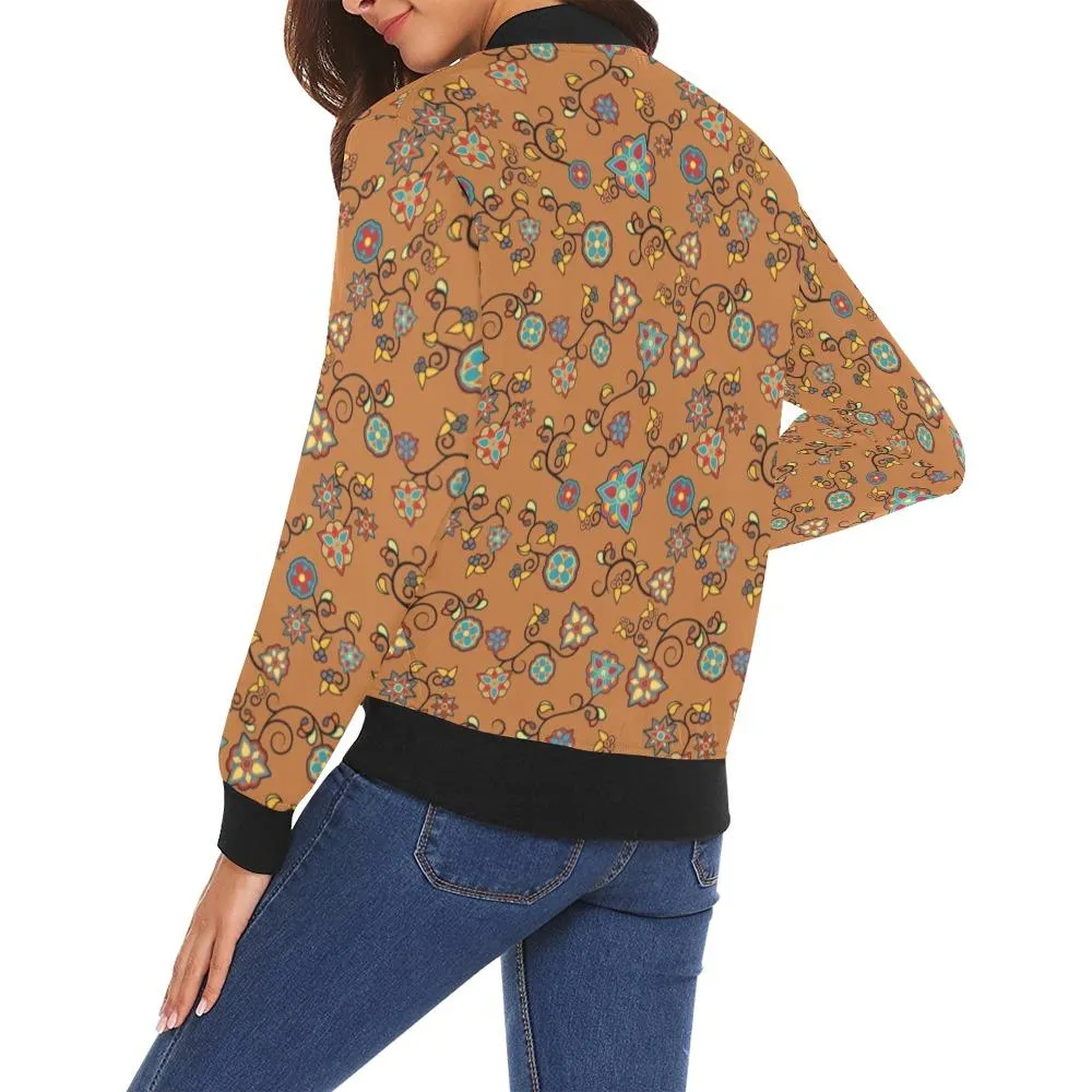 Fire Bloom Light Bomber Jacket for Women