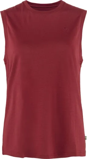 Fjällräven Women&#x27;s Abisko Wool Tank Top Pomegranate Red | Buy Fjällräven Women&#x27;s Abisko Wool Tank Top Pomegranate Red here | Outnorth