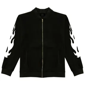 Flame Sleeves Bomber Jacket