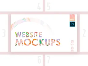 Free High Quality Web PSD Mockup Bundle