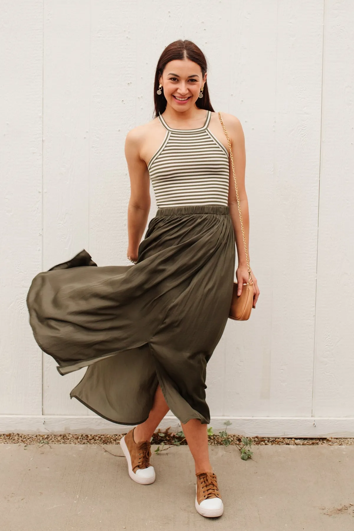 Get Away Maxi Skirt in Olive