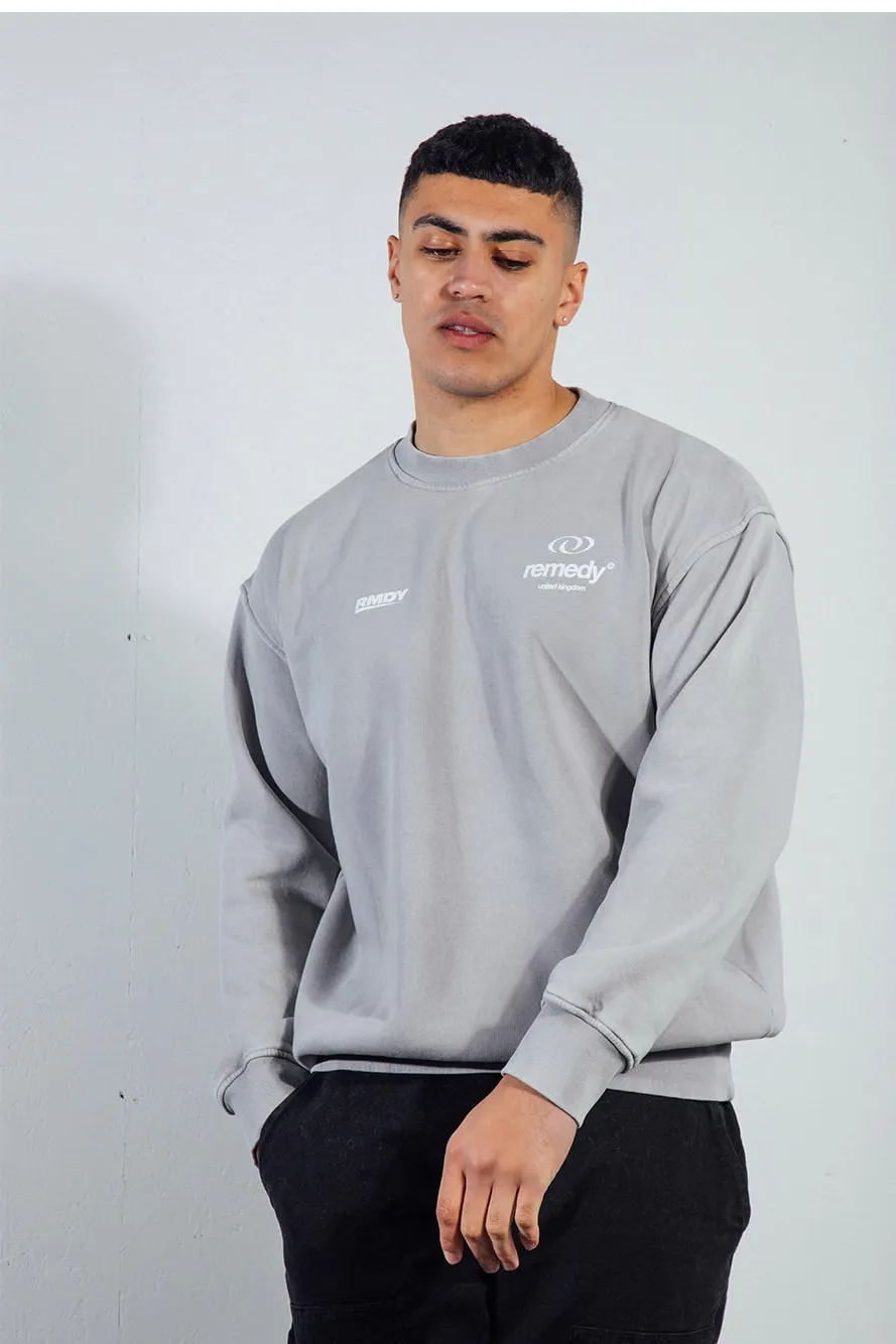 Grey Washed Remedy Studios Jumper