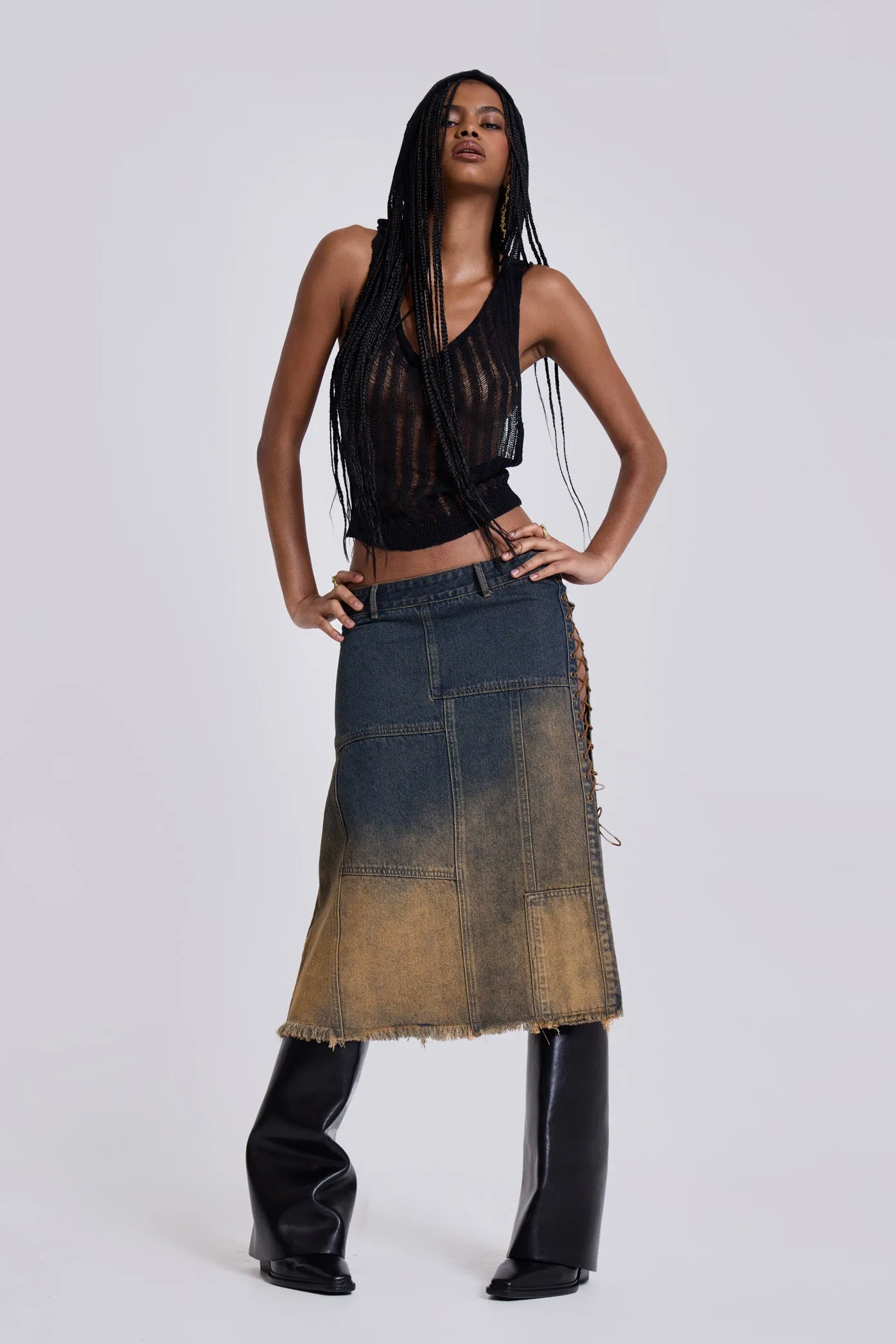 Gypsum Denim Skirt