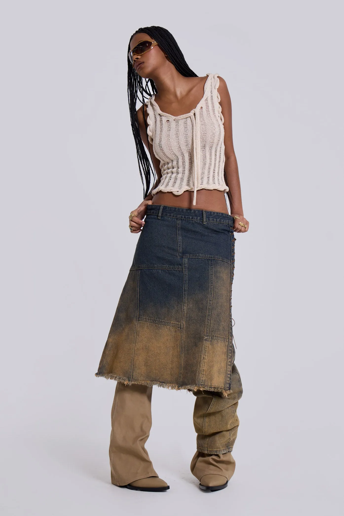 Gypsum Denim Skirt