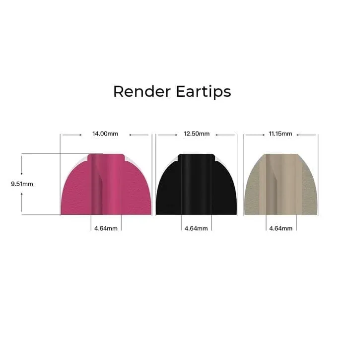 HiFiGo x ZEOS Render Silicone Memory Foam Eartips