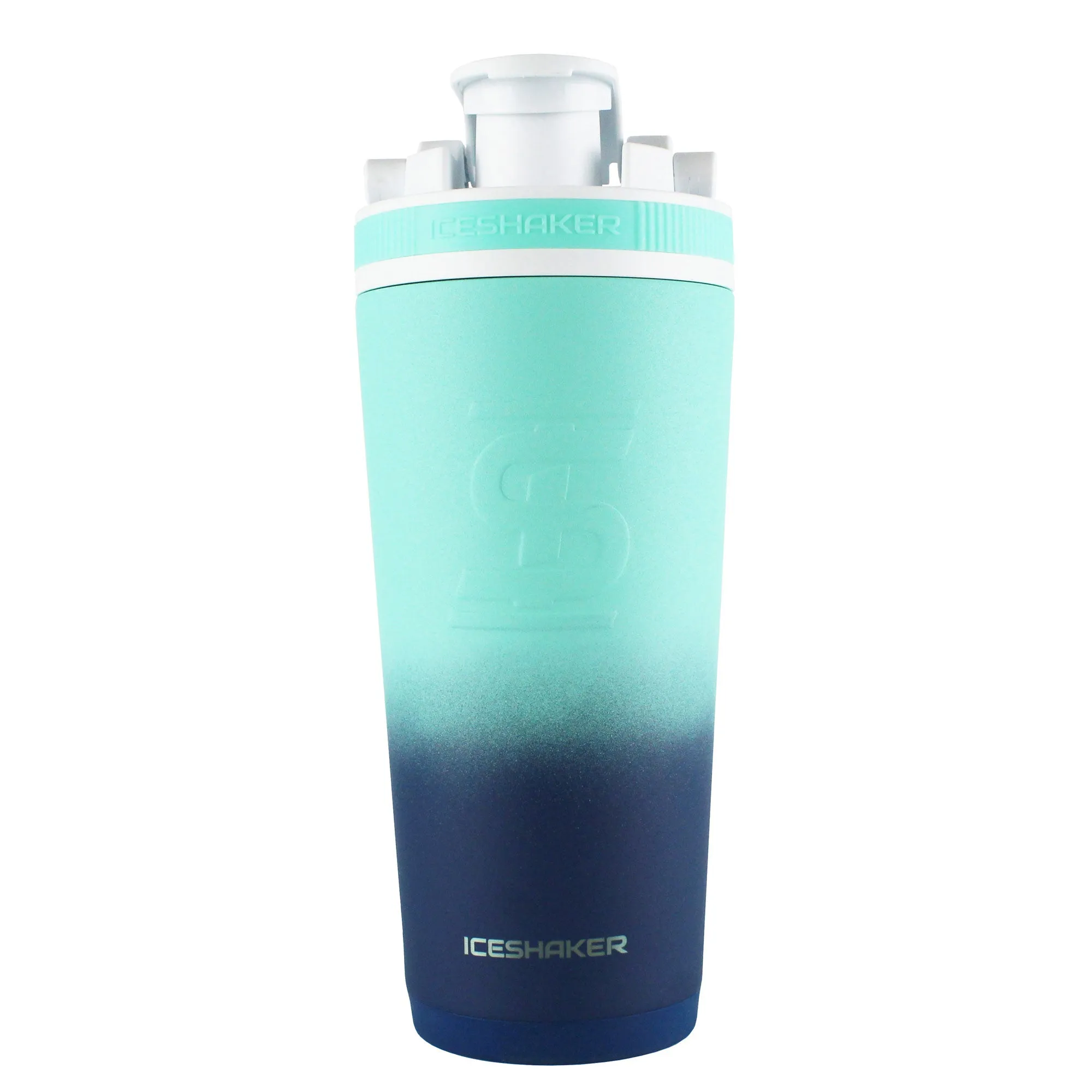 Ice Shaker Ombre Series 26oz Shaker Bottle - Navy Mint Ombre