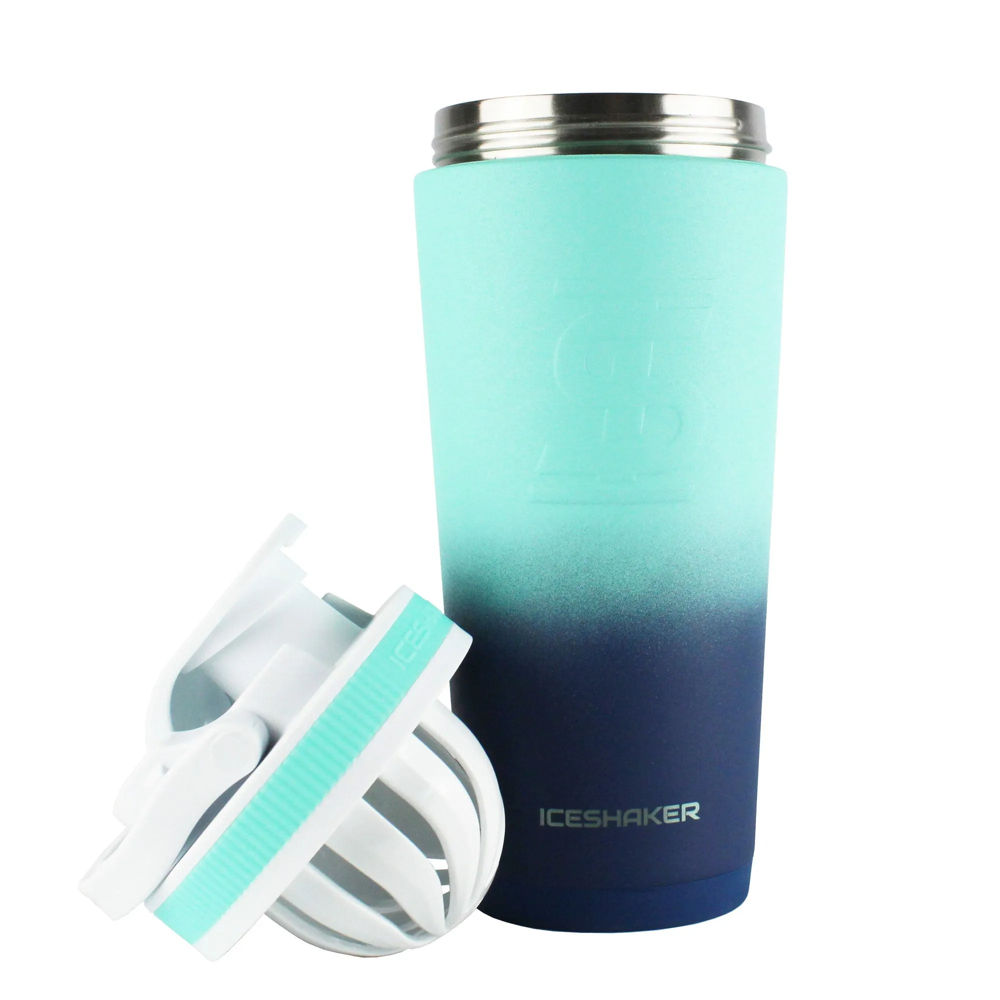 Ice Shaker Ombre Series 26oz Shaker Bottle - Navy Mint Ombre