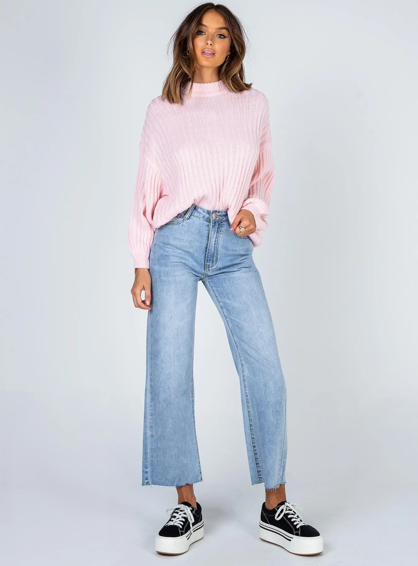 Innerbloom Oversized Sweater Pink