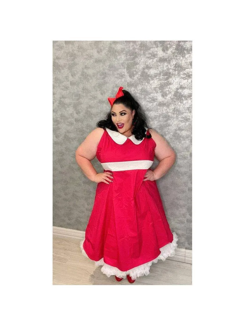 Jackie Ohhh Red Retro Midi Dress