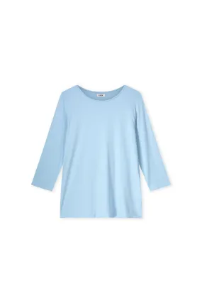 Jose 3/4 Sleeve Basic Top - Air Blue