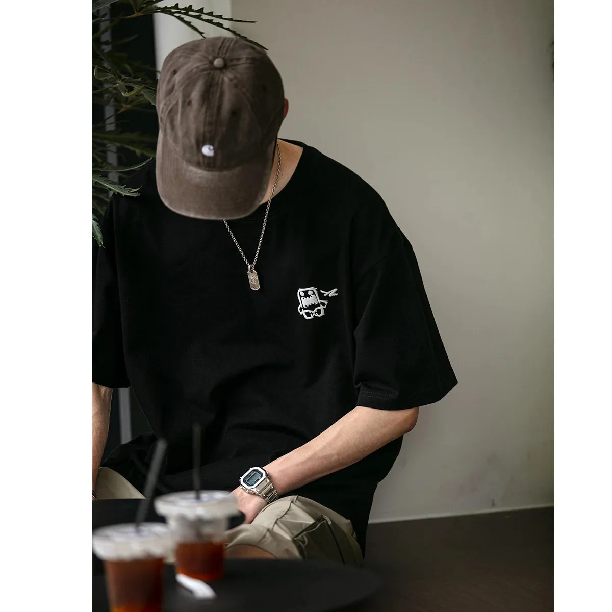 Korean Oversize T-shirt For Men - High Quality Short Sleeve Casual Tops