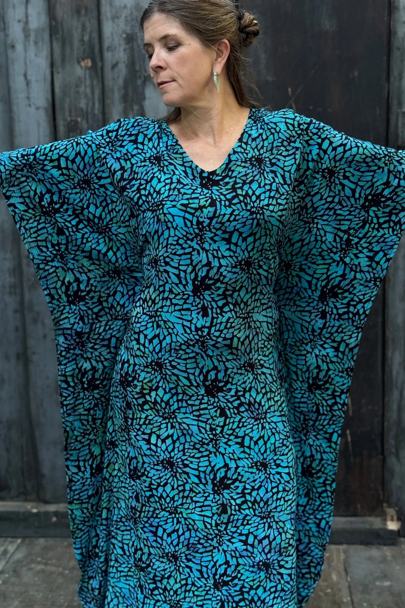 Kupu Kaftan - Blue Batik