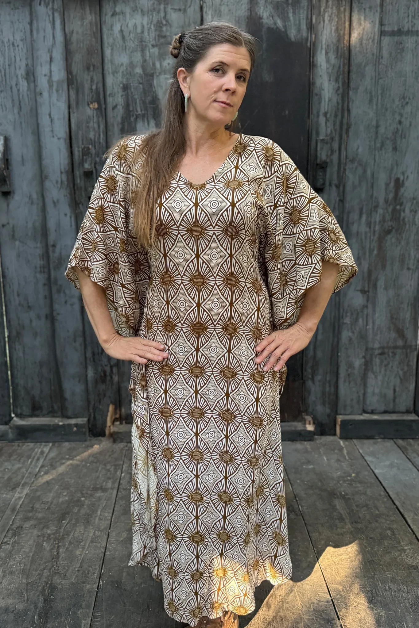 Kupu Kaftan - Gold Chevron