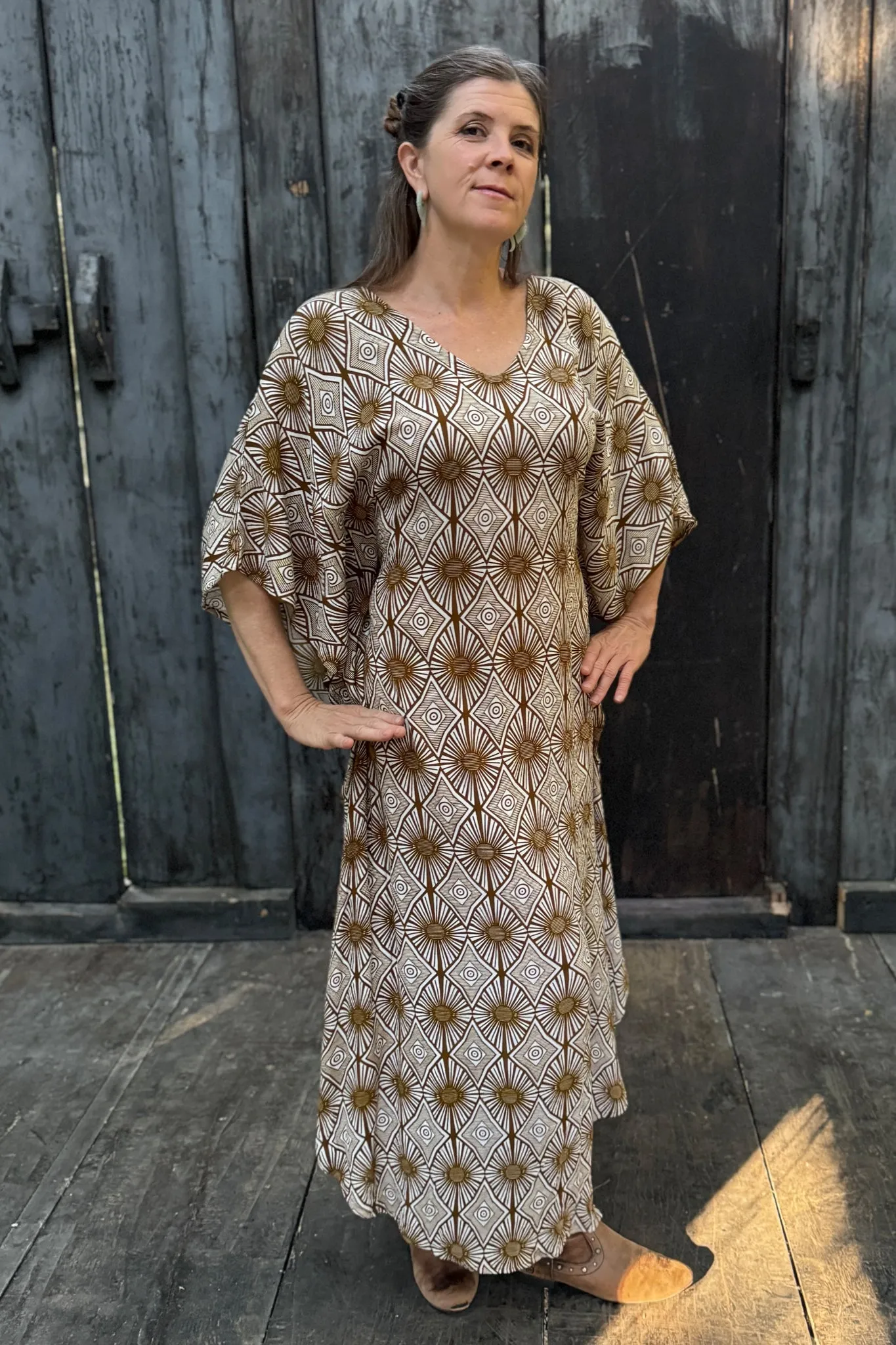 Kupu Kaftan - Gold Chevron