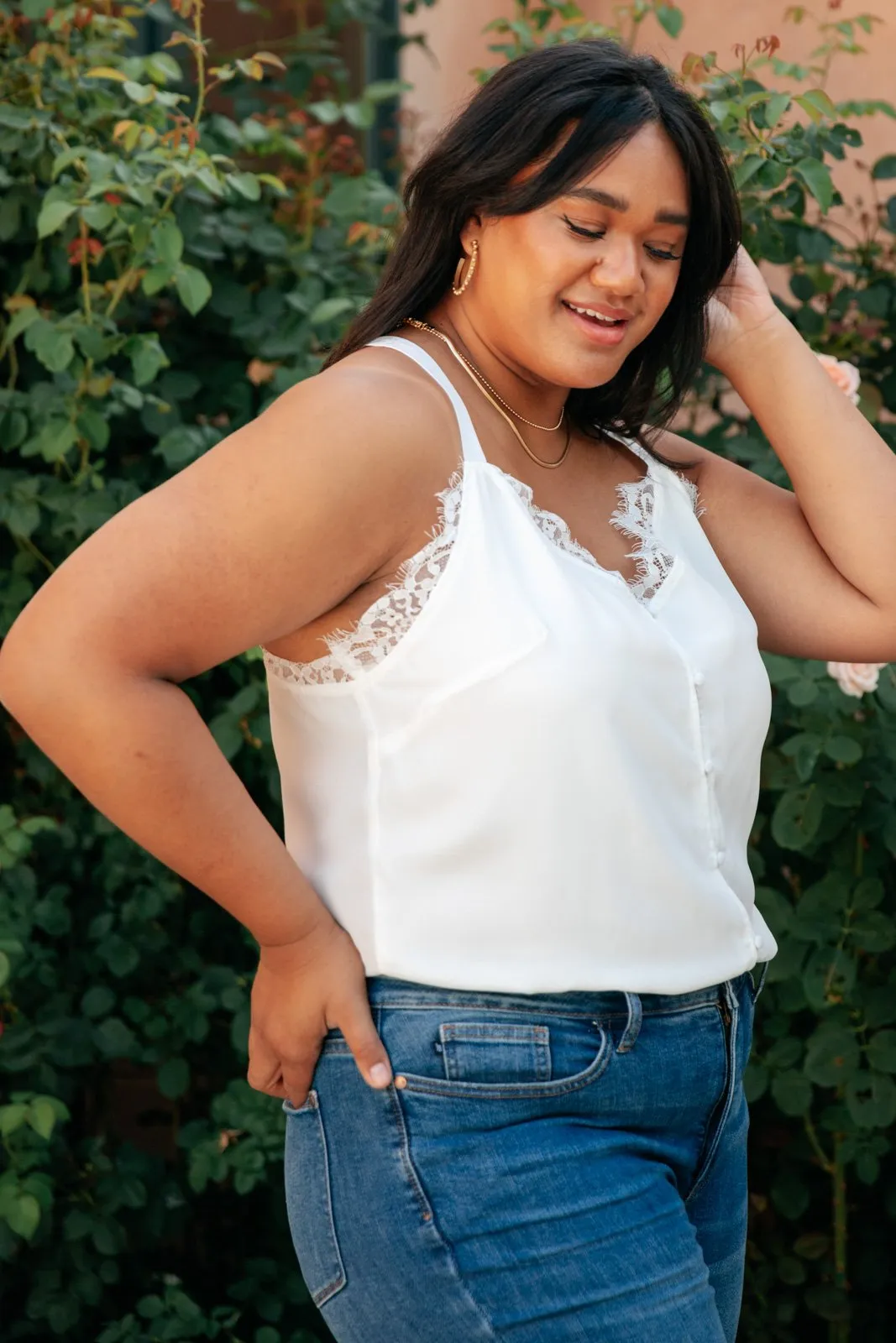 Lace Bonbon Bodysuit in White