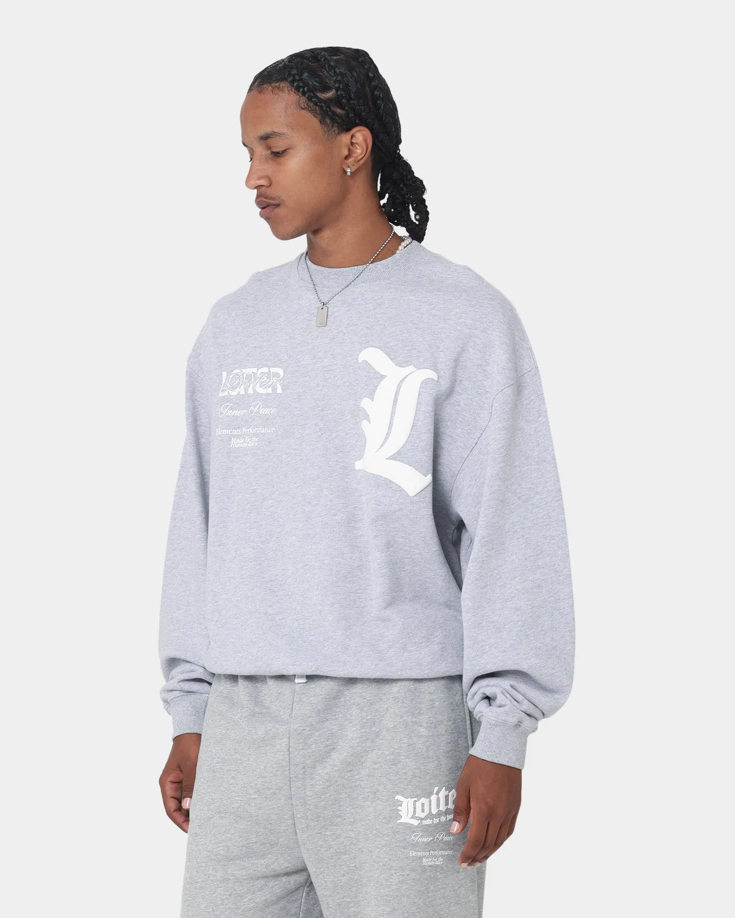 Loiter Art Studio Crewneck Grey