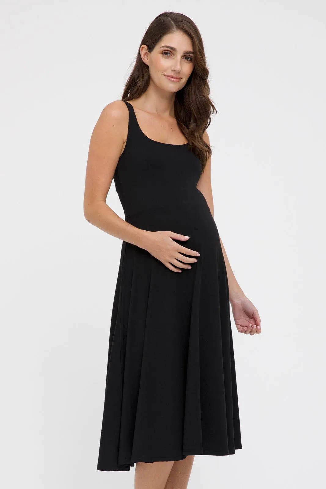 Melanie Maternity Dress - Black