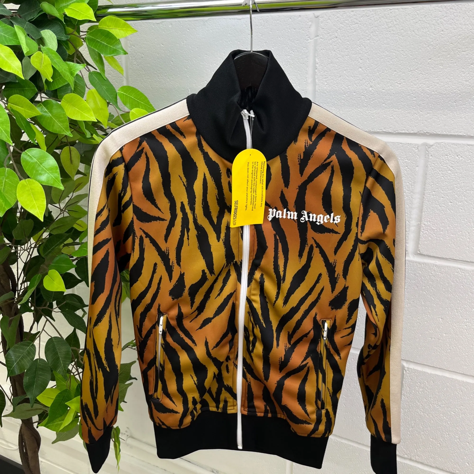 Men's Logo Tiger Track Jacket Black Size XXS