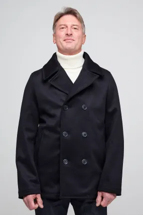 Men's Wool Peacoat - Black