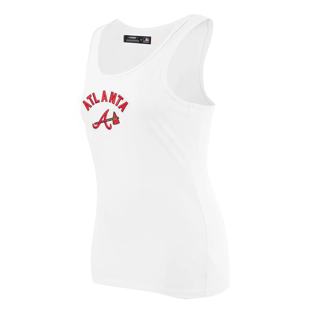 MLB ATLANTA BRAVES CLASSIC WOMEN'S RELAXED FIT RACERBACK (WHITE)