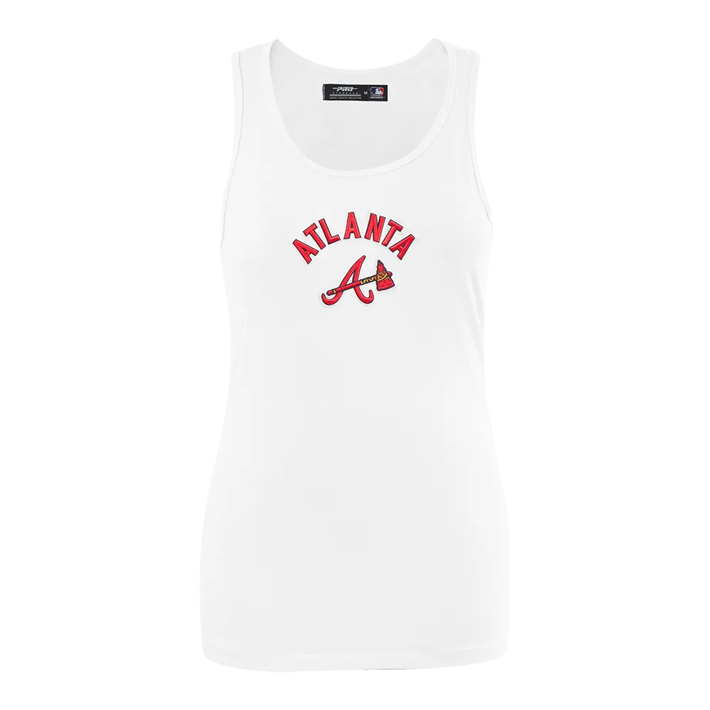 MLB ATLANTA BRAVES CLASSIC WOMEN'S RELAXED FIT RACERBACK (WHITE)