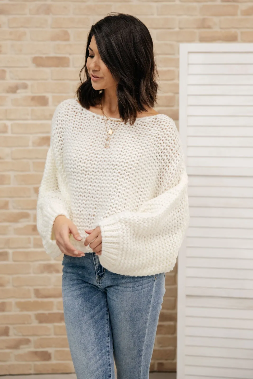 Natural Beauty Knit Sweater in Ivory