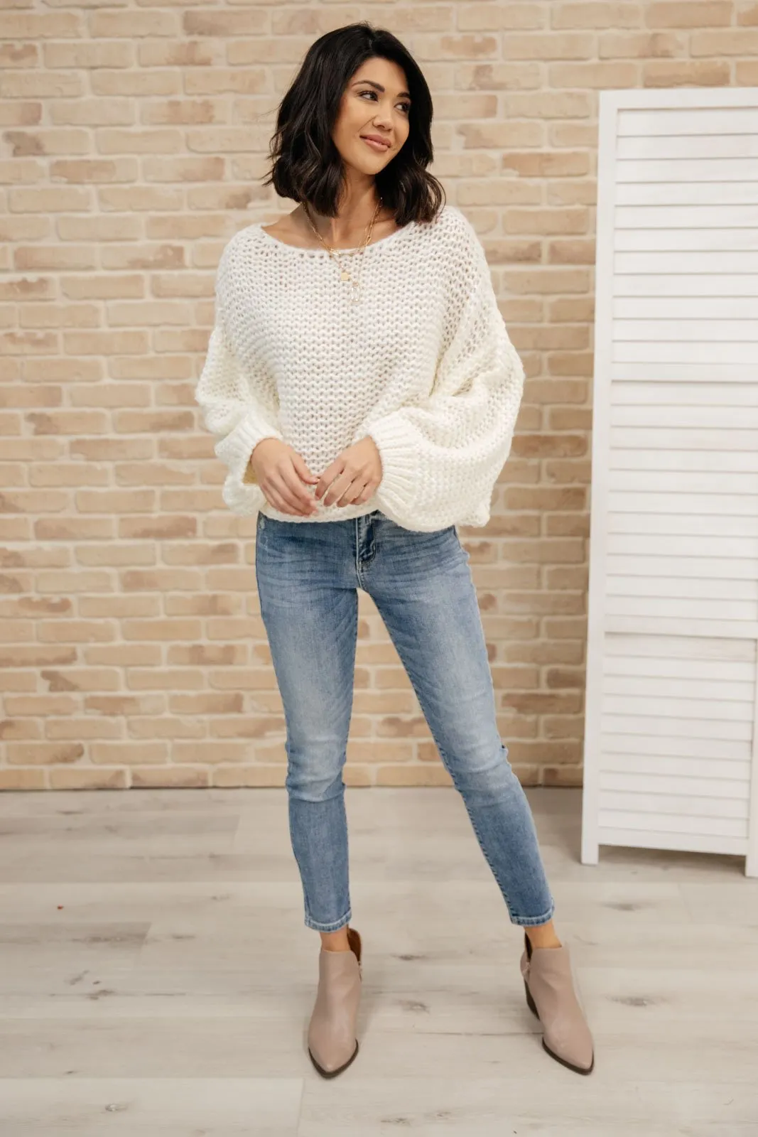 Natural Beauty Knit Sweater in Ivory