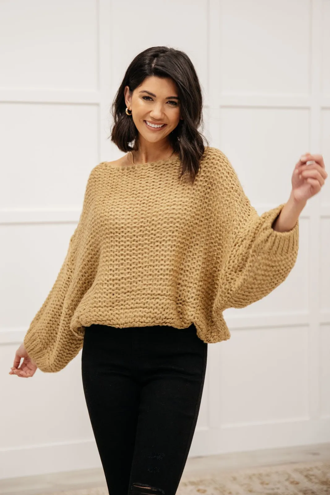 Natural Beauty Knit Sweater in Taupe