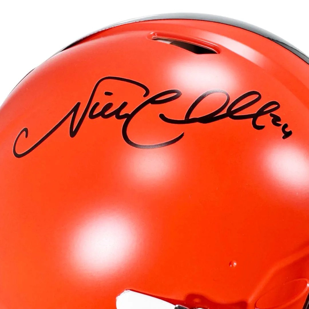 Nick Chubb Signed Cleveland Browns Authentic 2020 Speed Full-Size Football Helmet (Beckett)