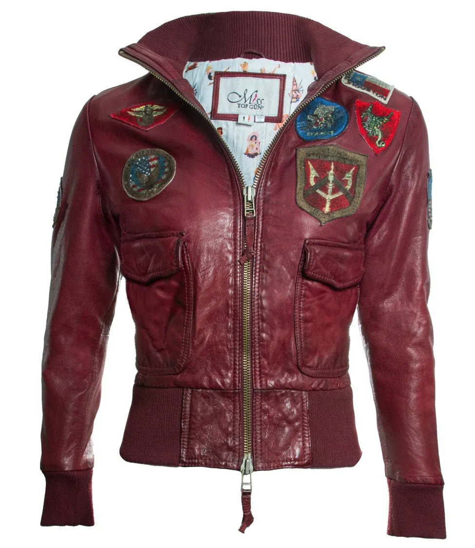 OFFICIAL MISS TOP GUN® LEATHER JACKET