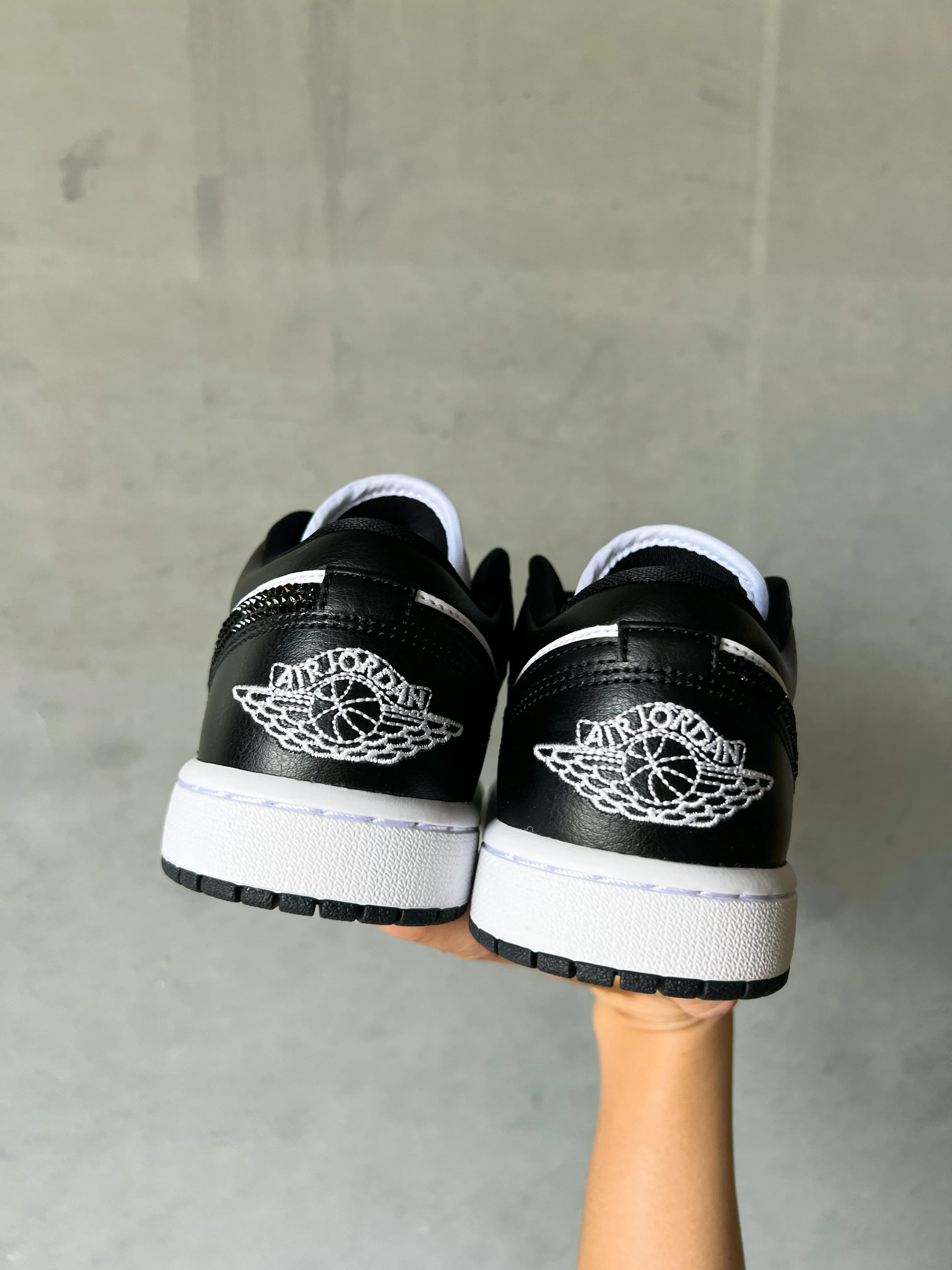 Panda Swarovski Women’s Air Jordan 1 Low Shoes