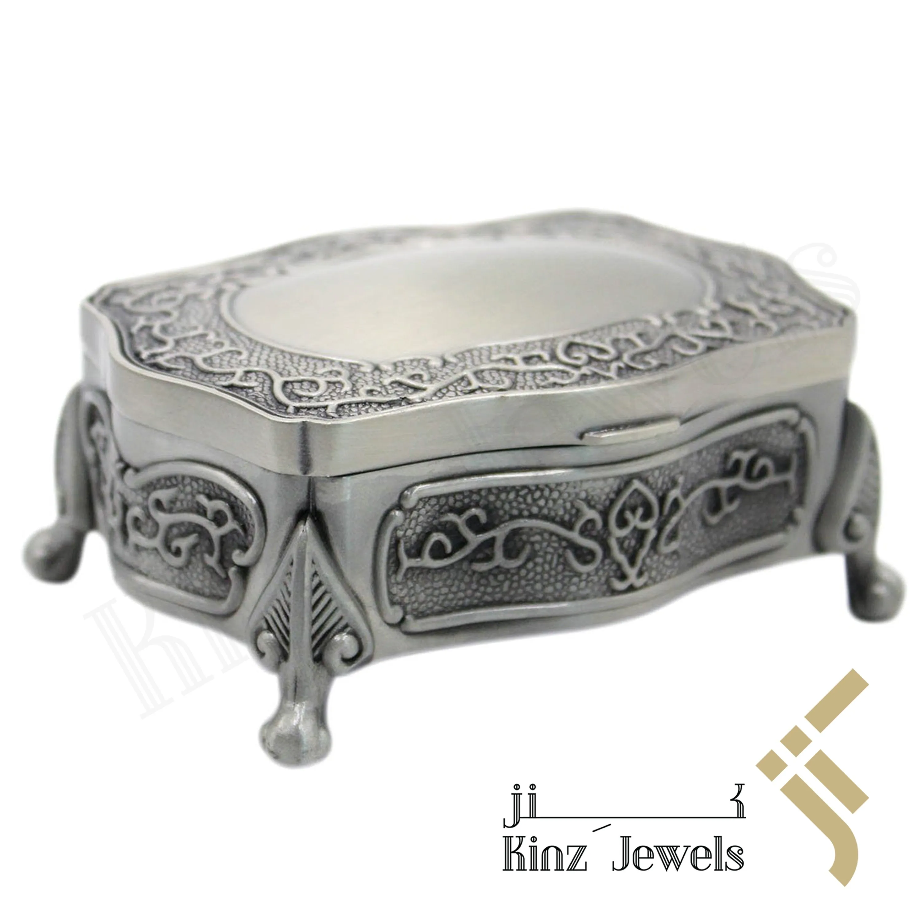 Personalized Vintage Jewelry Box High Quality Alloy Antique Velvet Fancy