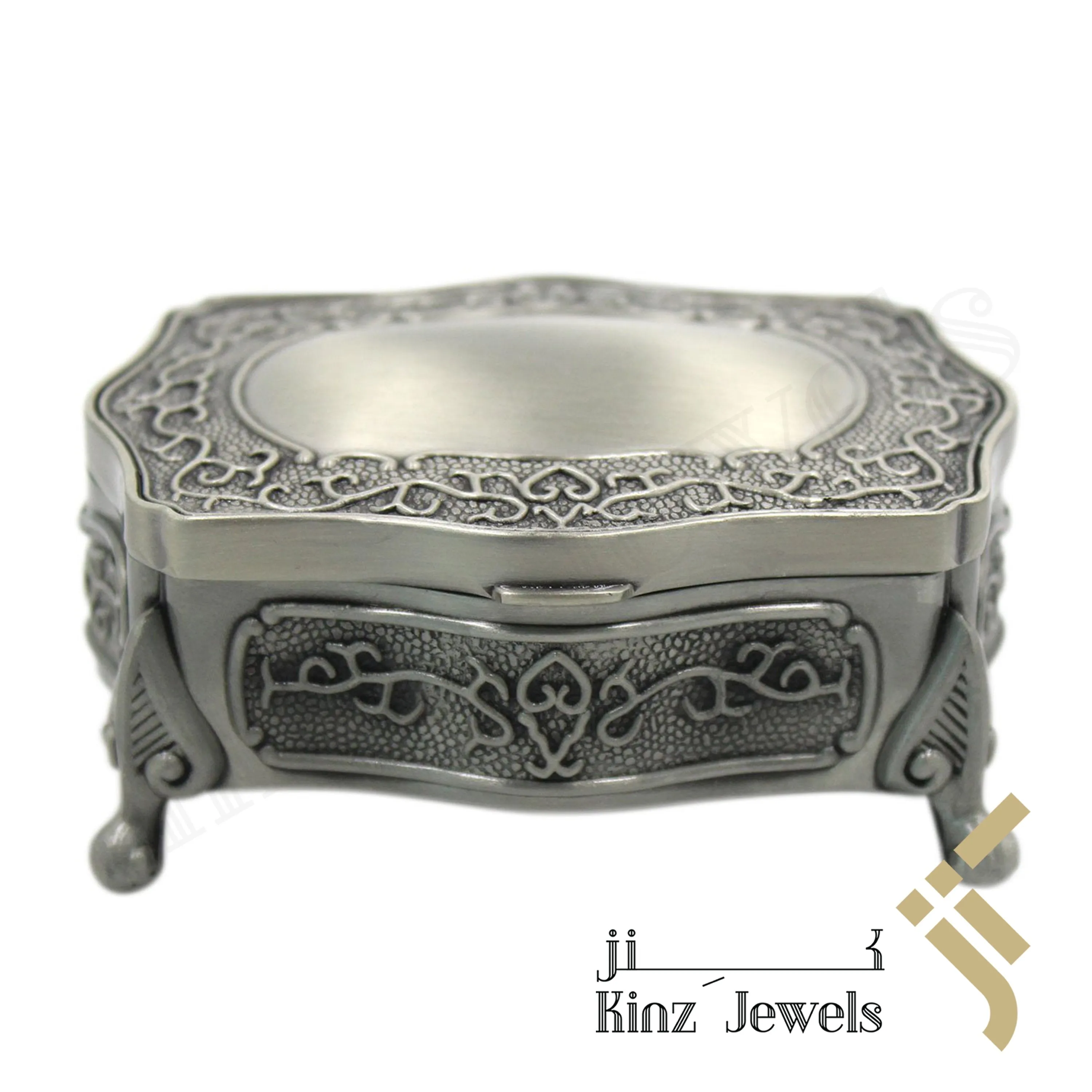 Personalized Vintage Jewelry Box High Quality Alloy Antique Velvet Fancy