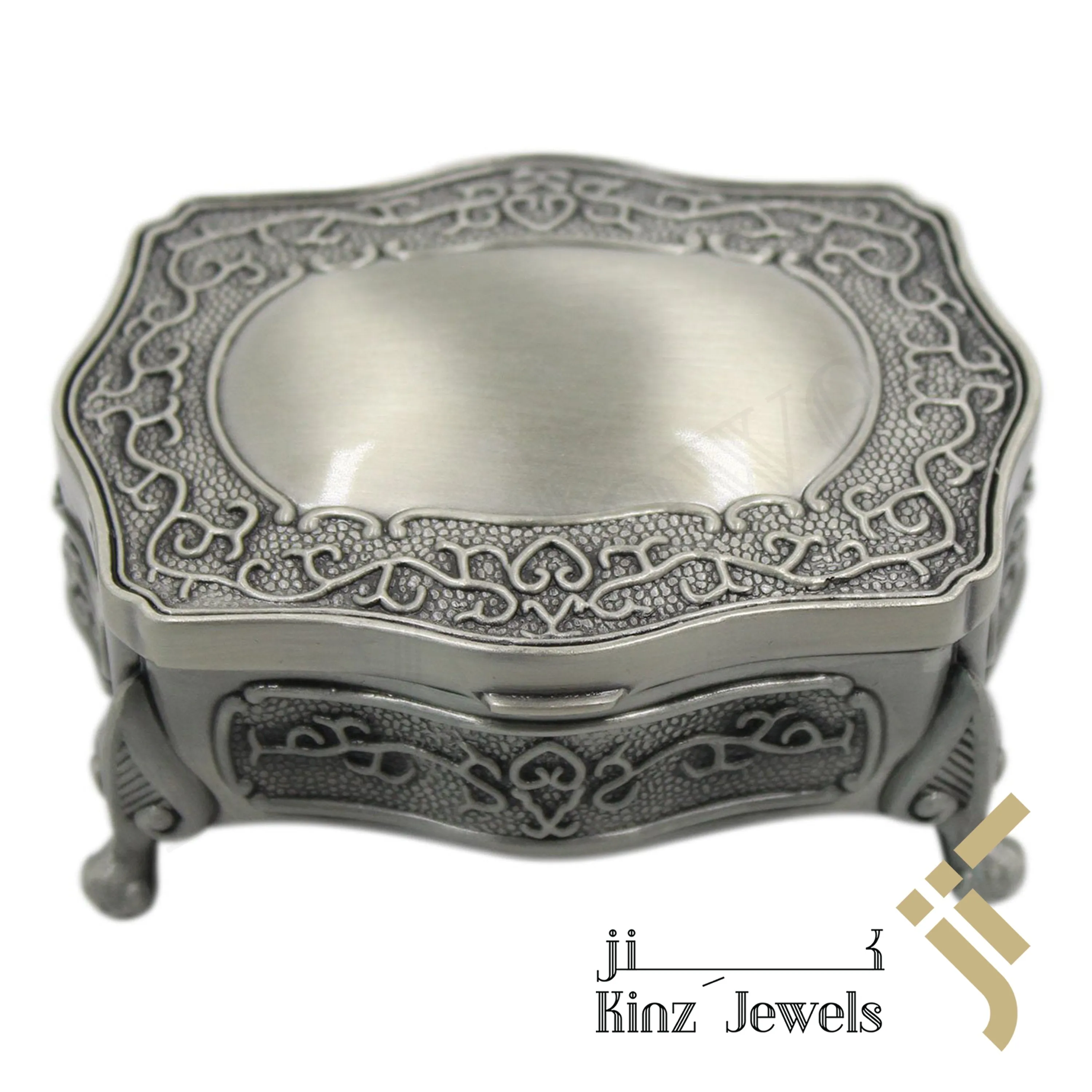 Personalized Vintage Jewelry Box High Quality Alloy Antique Velvet Fancy