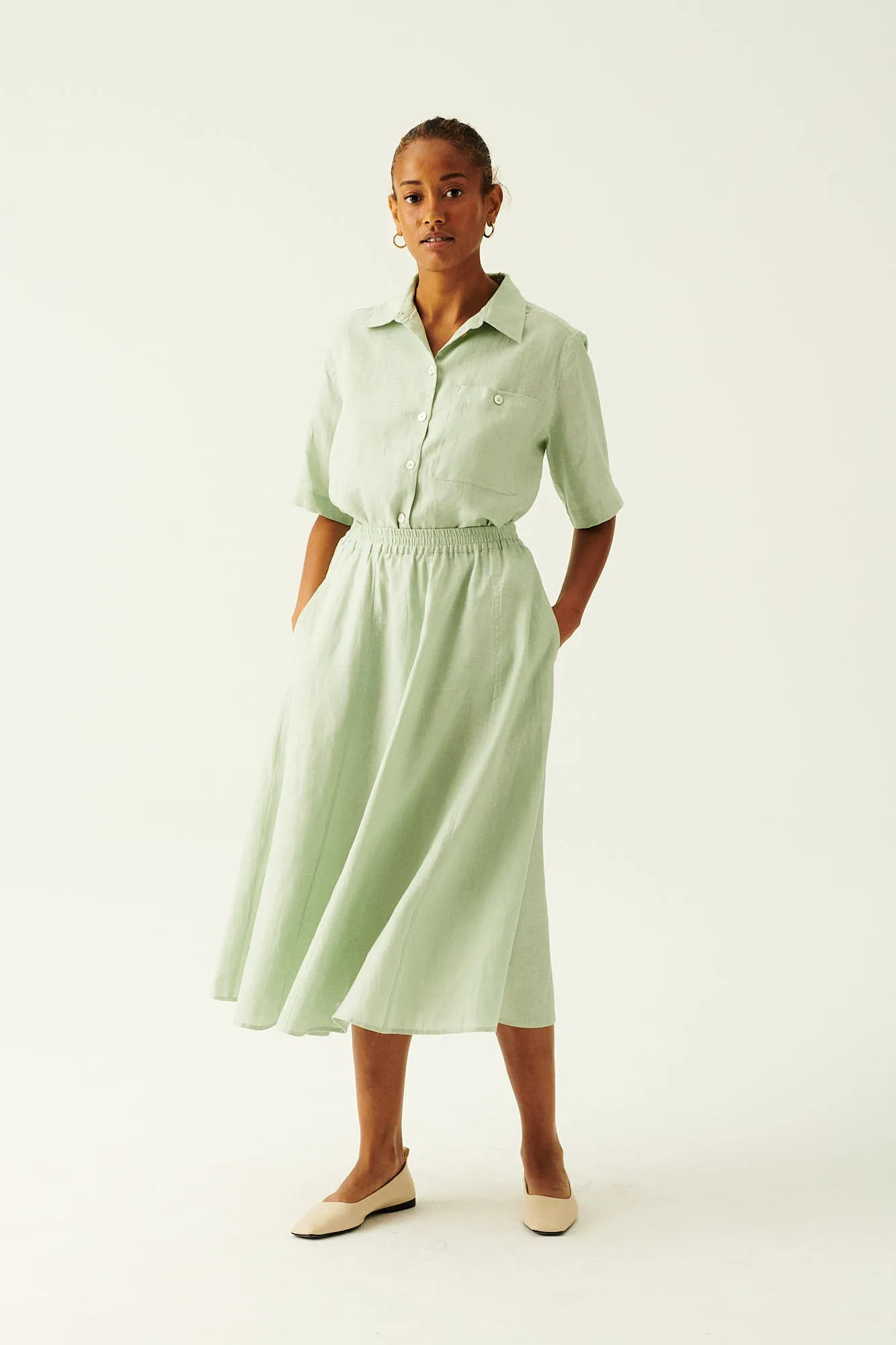 PILAR LIGHT LINEN - SOFT MINT