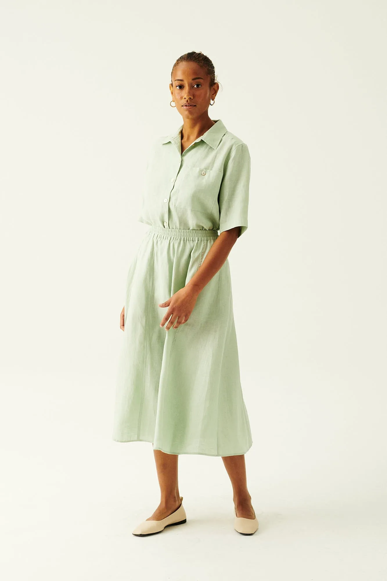 PILAR LIGHT LINEN - SOFT MINT