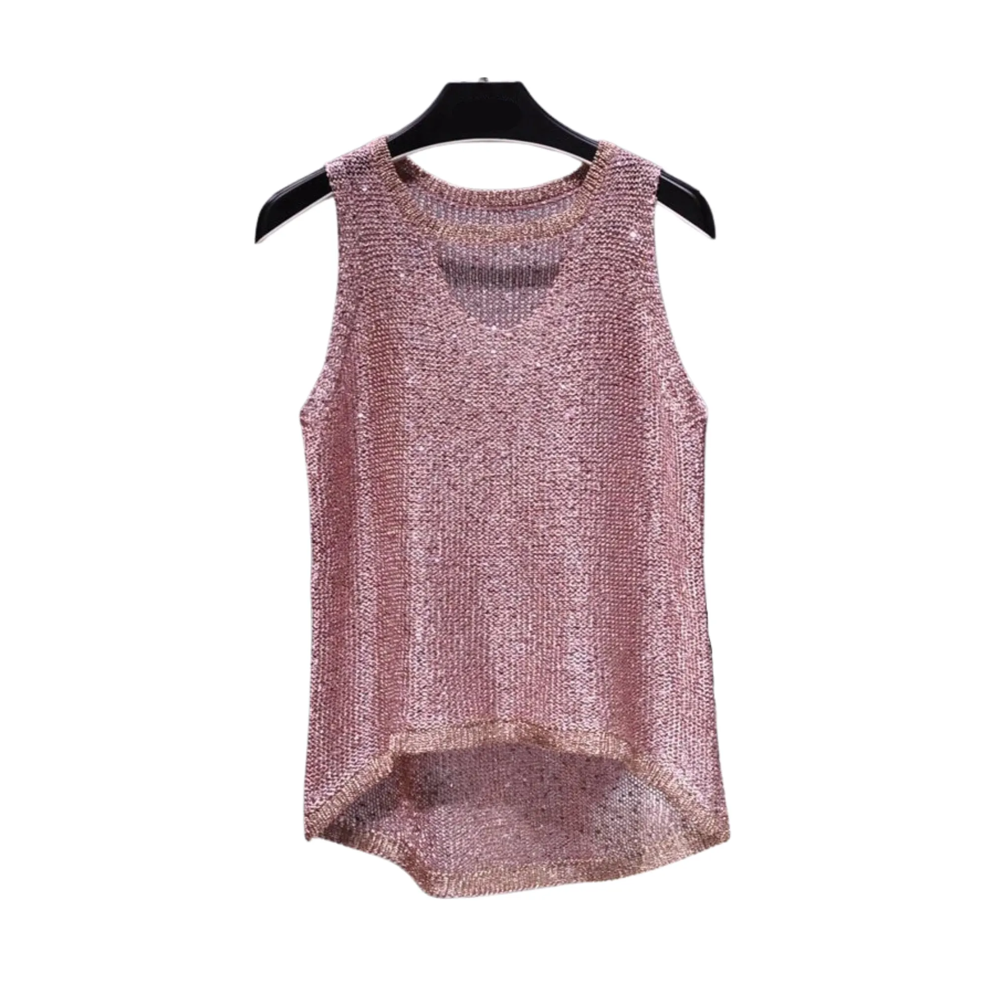 Pre Order:  Sequined Hollow-Out Tank Top