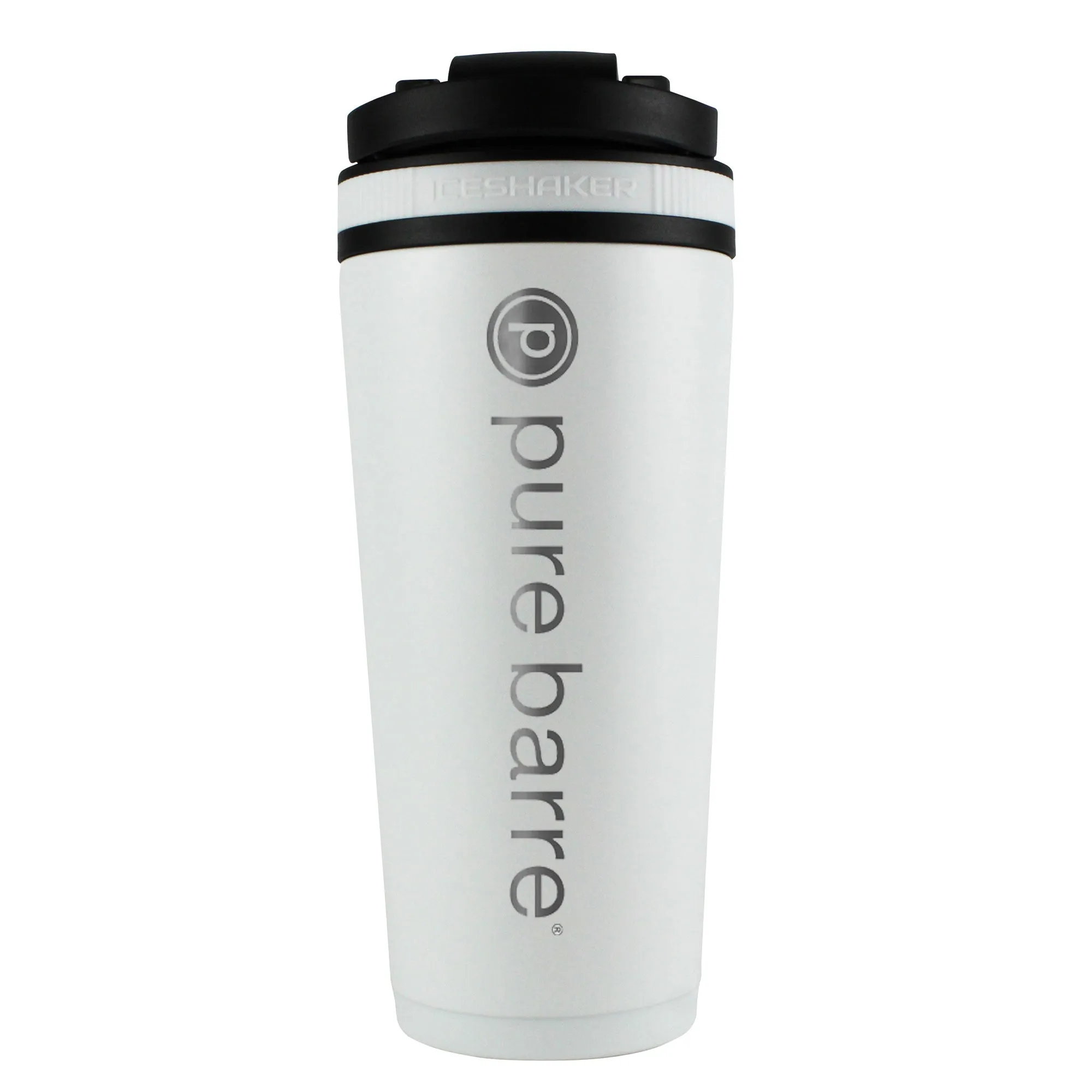 Pure Barre 26oz Ice Shaker - White